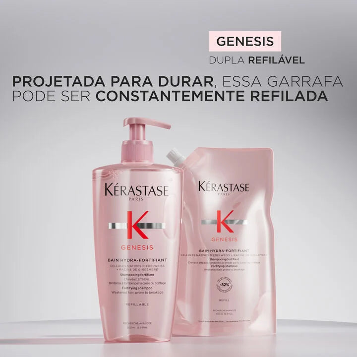 Kit Kérastase Shampoo Bain Hydra-fortifiant com refil - Image 7